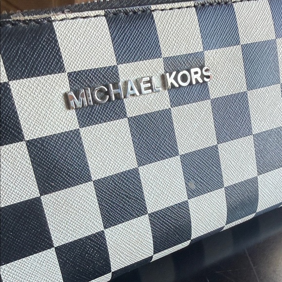 Michael Kors Black and White Checkered Wallet - Picture 7 of 8